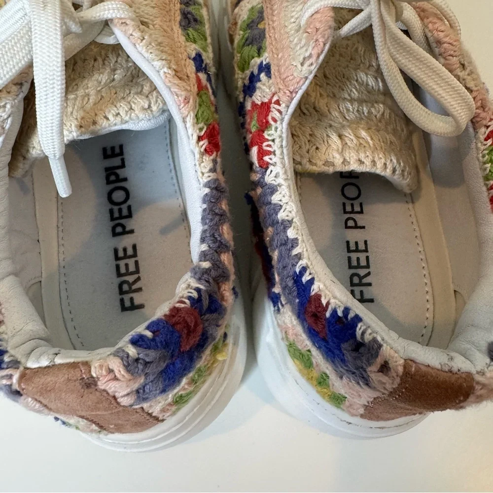 Free People catch me if you can crochet sneakers in multi Size 38